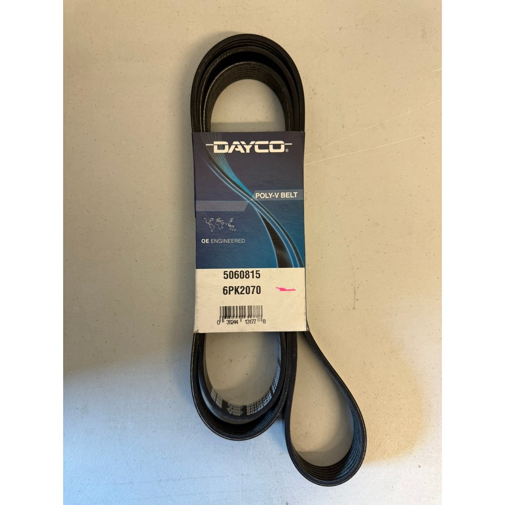 Dayco Poly-V Serpentine Belt 5060815 6PK2070 6 Rib OE Engineered Black
